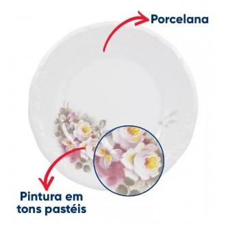 Prato Raso Pomerode Eterna Schmidt Branco 26cm